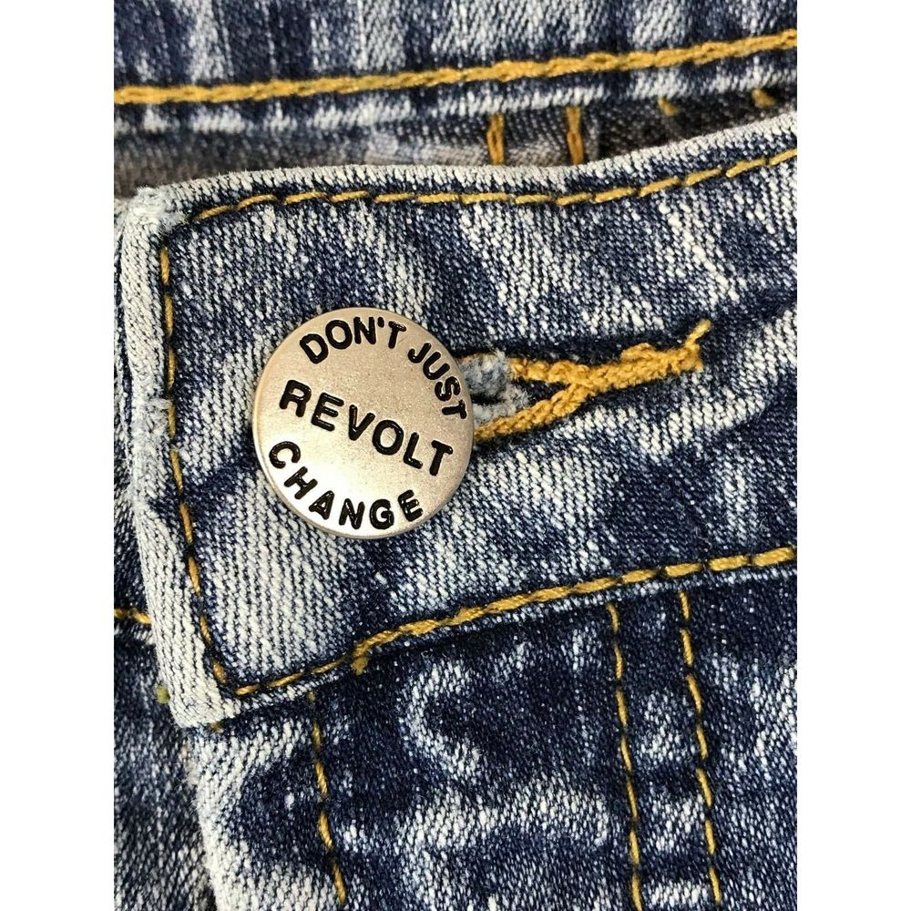 Revolt Cropped Jeans Junior Size 11 Studs - Picture 5 of 8